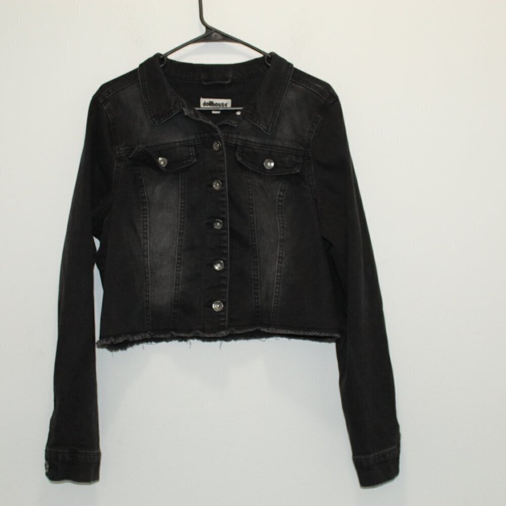 Dollhouse Black Denim Jacket Size XL